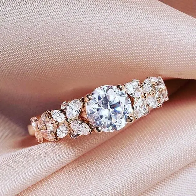 2021 Новое поступление модные 925 серебро обещание Свадебные обручальные кольца для