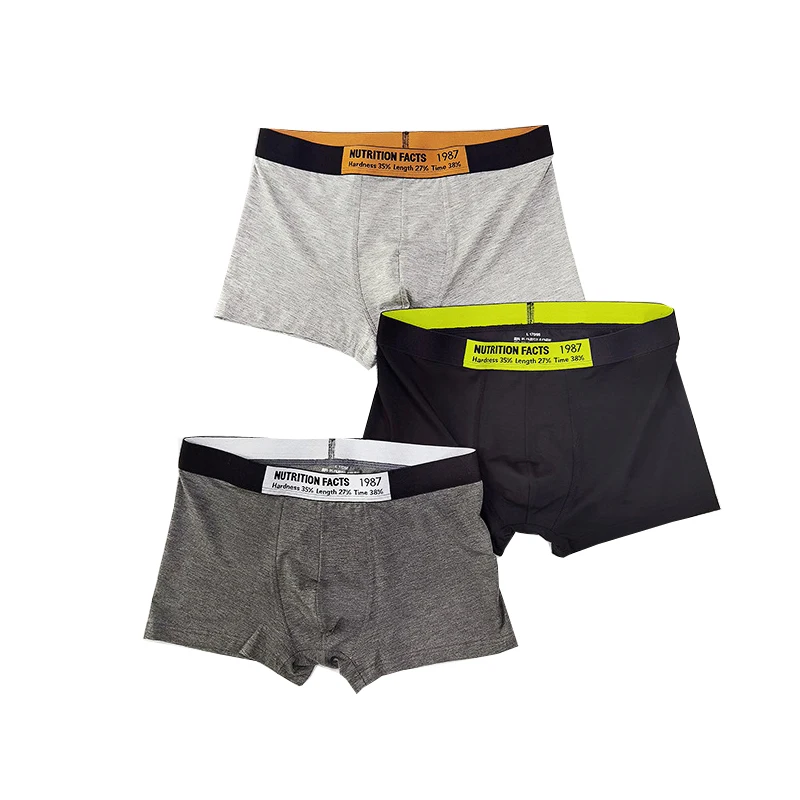 

HaleyChan 2021 New Men's Underwear Modal Trend Boxer Shorts Mid-waist Sexy Breathable Boxer Briefs Ropa Interior Hombre Boxers