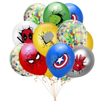 10pcs marvel party balloons spider super hero latex balloon baby shower birthday party decorations supplies kids toy gifts