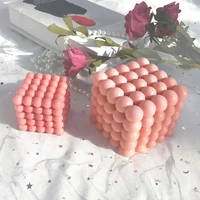 3d geometry bubble ball cube candle silicone mold diy diy fondant cake handmade soap plaster epoxy resin wax aroma candle mould