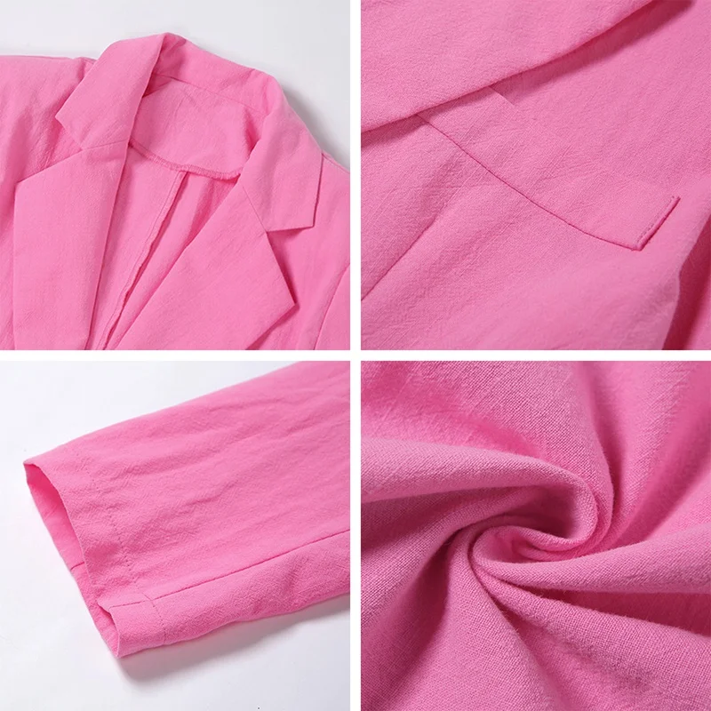 

Casual Blazer Women Fashion Solid Buttons Blazers Coats Office Ladies Collar Slim Coat Outerwear