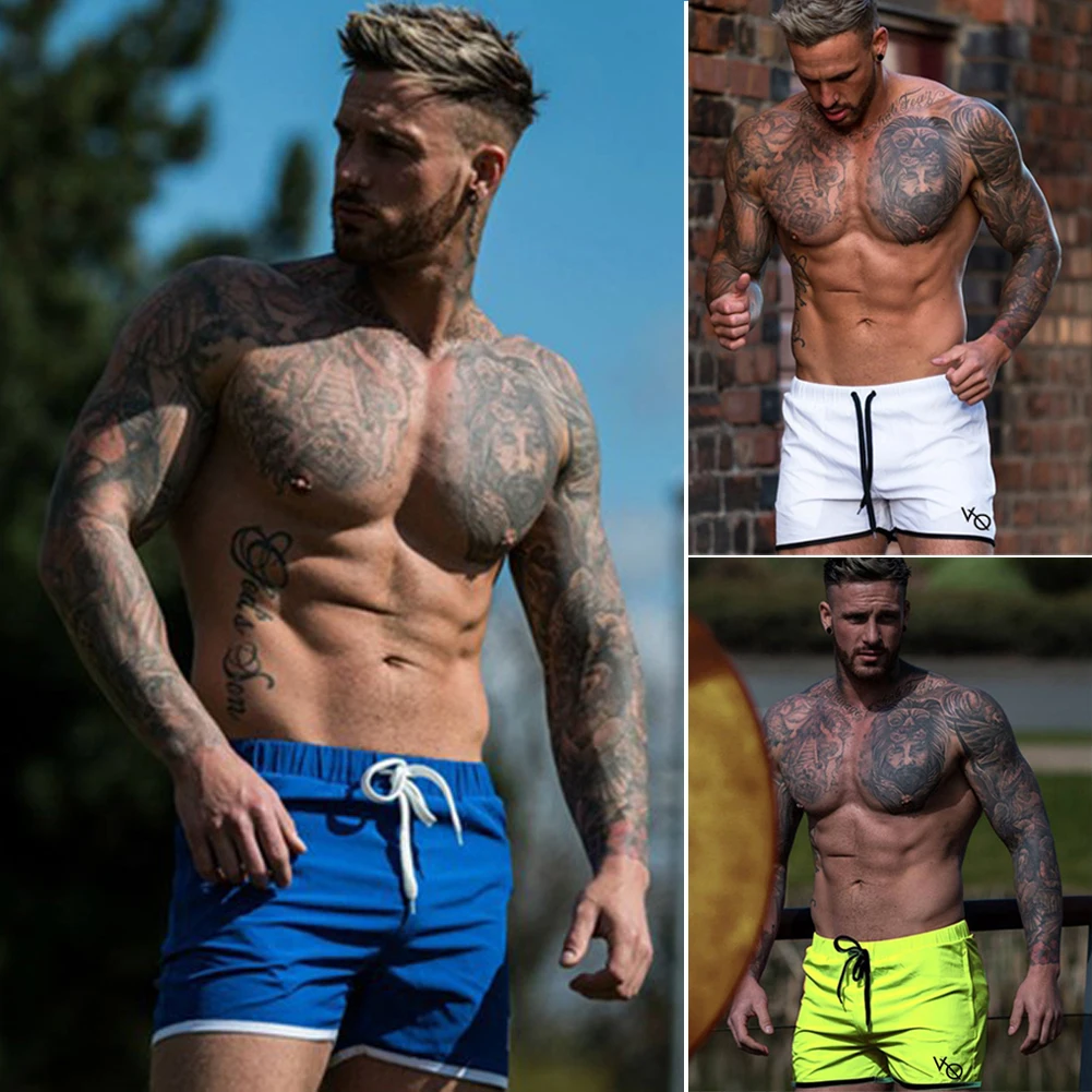 New UK Men's Casual Swimming Pants Gym Fitness Jogging Running Sports Wear Shorts Trousers