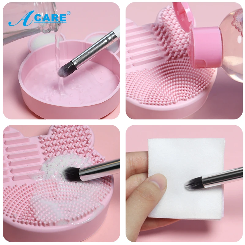 ACARE медведь приспособление для очистки косметических кистей чистящей щетки