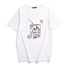 Футболка Merry Pretty Kawaii Женская Повседневная, Стильная белая футболка в японском стиле, персиковый сок, модный топ, одежда Tumblr, на лето