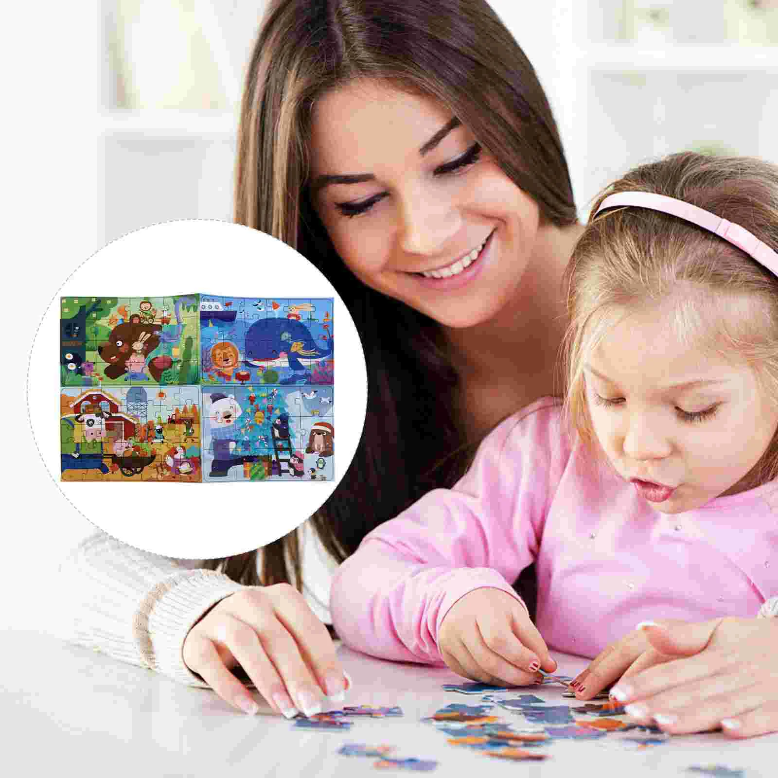 

Детский пазл «четыре в одном», 1 набор, развивающая детская мультяшная головоломка