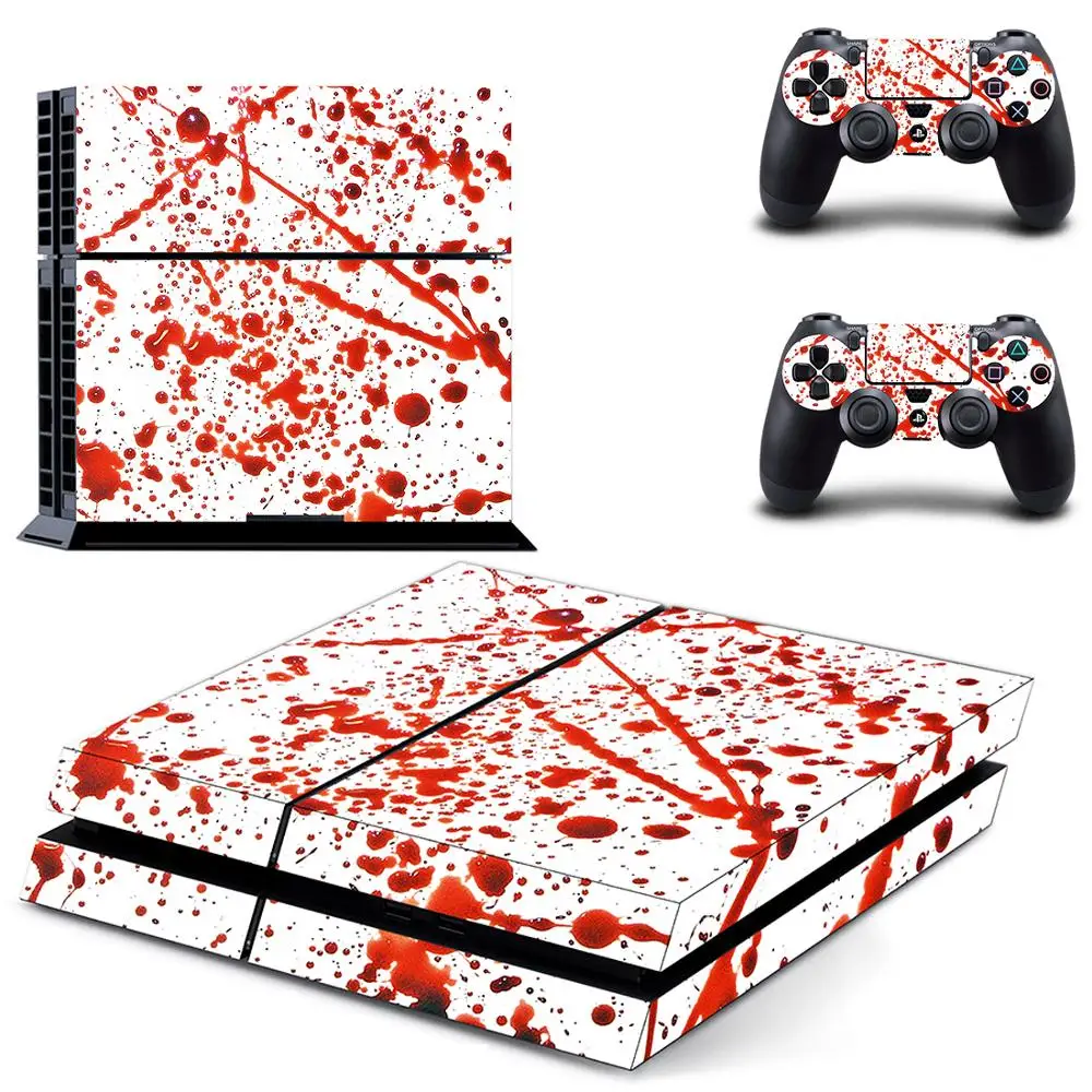 

Blood Style PS4 Skin Sticker for Playstation 4 Console & 2 Controllers Decal Vinyl Protective Skins Style 7