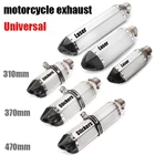 Универсальный двойной глушитель для мотоцикла, 38-51 мм для FZ6 CBR250 CB600 MT07 ATV Dirt Pit Bike 310 мм 370 мм 470 мм