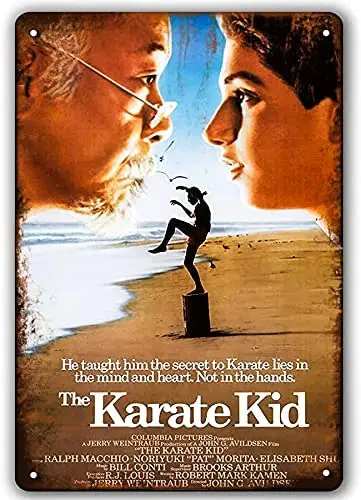 

The Karate Kid Movie Poster Metal Plate Tin Sign Bar Decoration Wall Theater Wall Decor for Bars Restaurants Cafes Pub 8x12 Inch