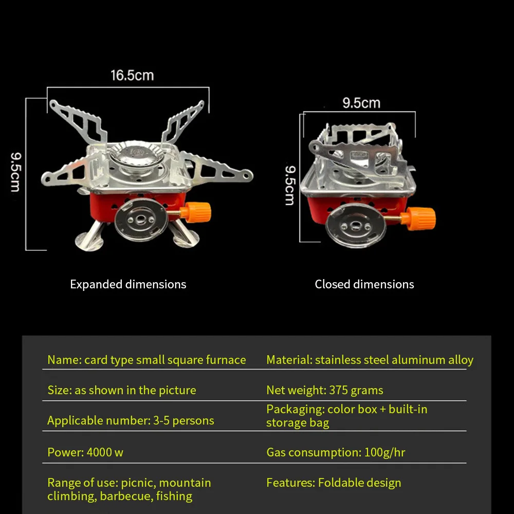 Ветрозащитный Складная печь для использования вне помещения миниатюрный