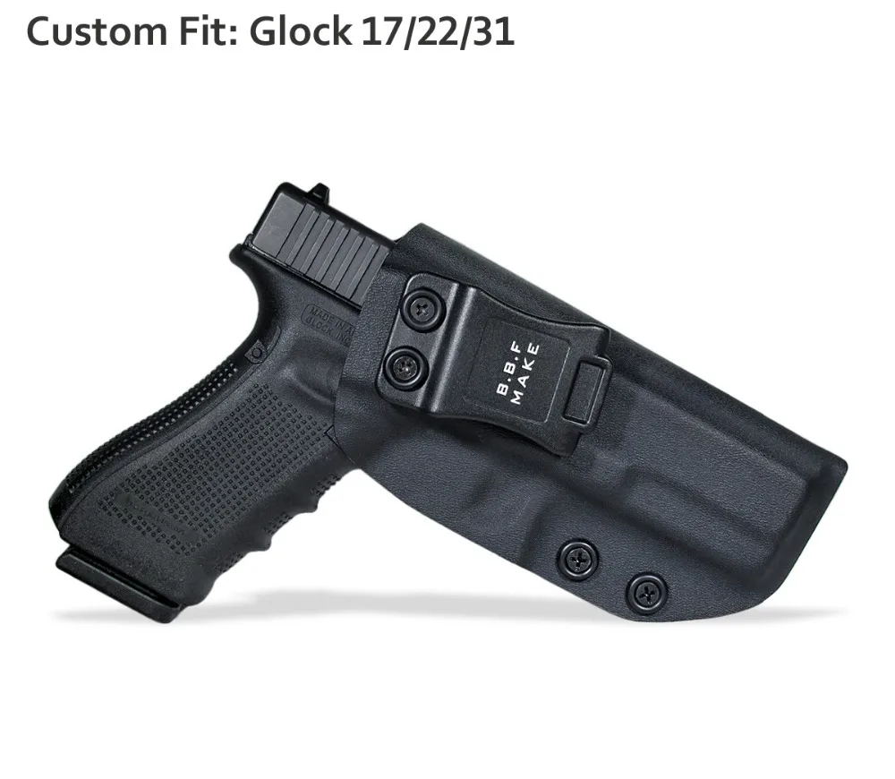 BBF Make IWB Тактический KYDEX пистолет кобура Glock 19 17 25 26 27 28 43 22 23 31 32 Внутри Скрытого Ношения кейс для пистолета аксессуары