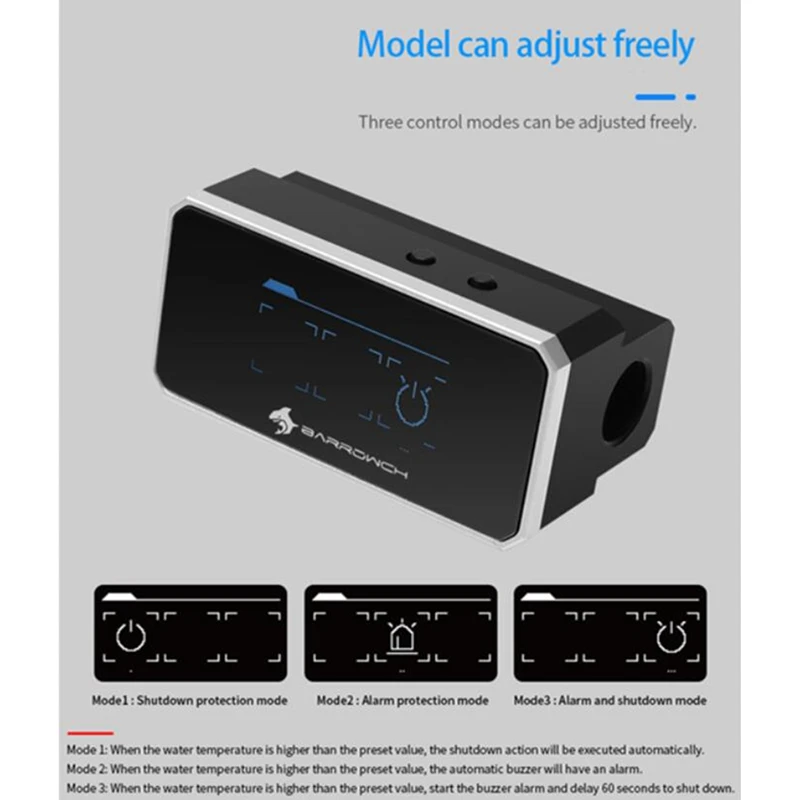 

Barrowch FBFT04 Multimode Protector OLED Display with Alarm When Overheat and Intelligent Shutdown for Cooler System