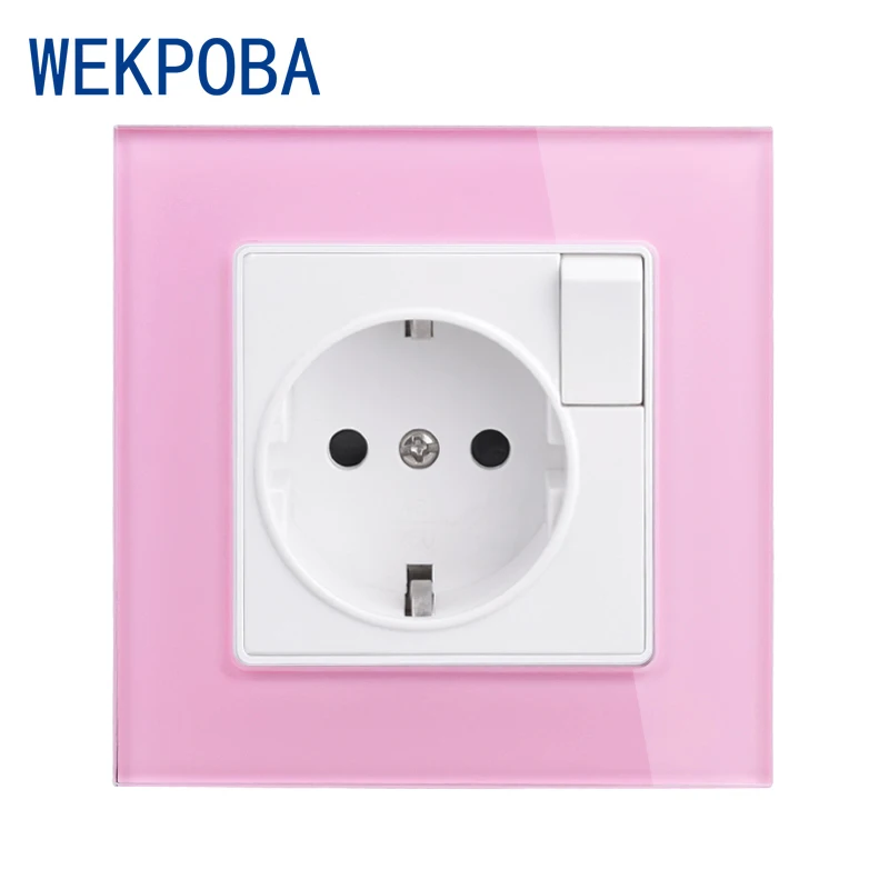 Розетка WEKPOBA с заземлением 16 А С 1 Кнопкой | Строительство и ремонт