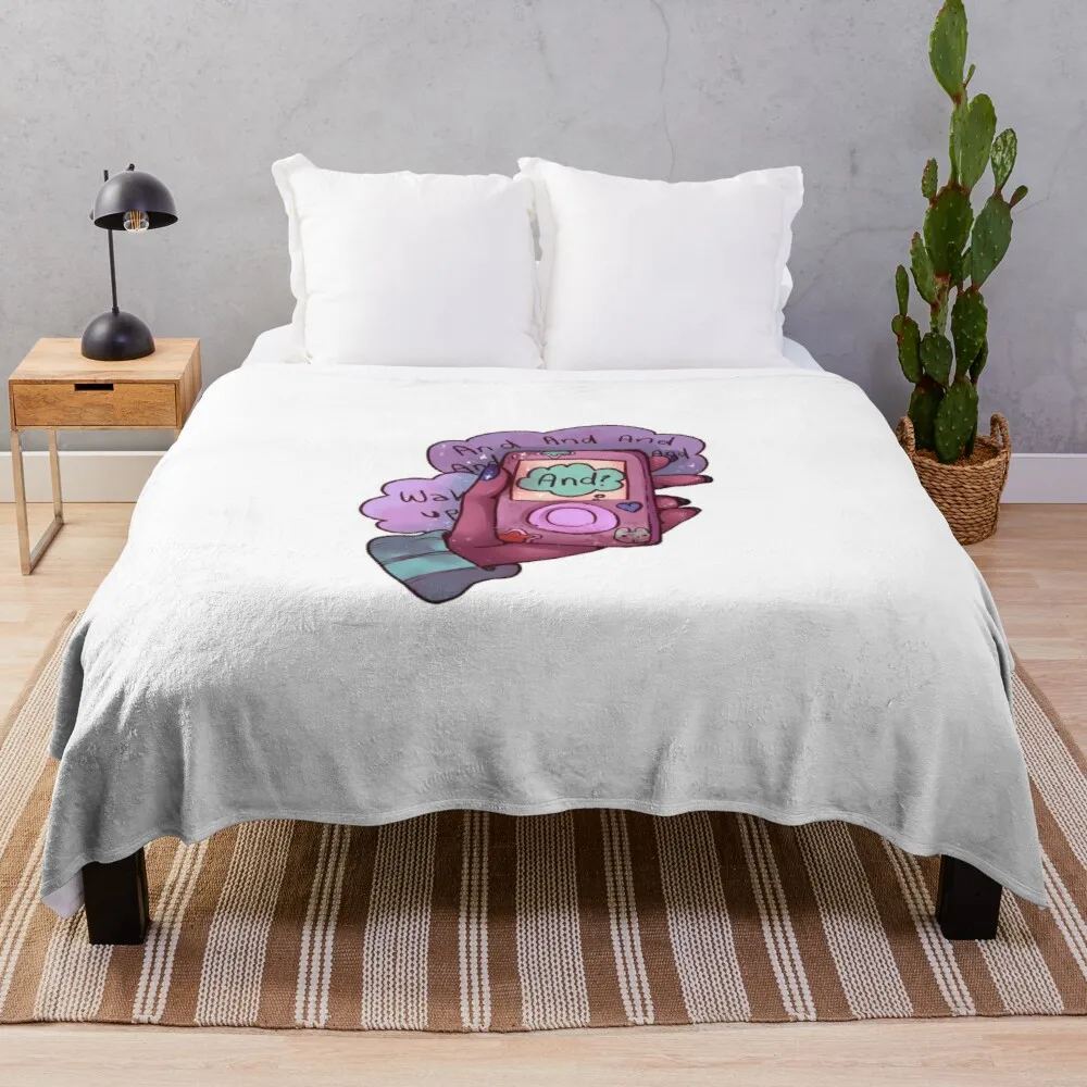 

Aesthetic Lavender Dazecore Mp3 Player Hand Blanket Snowflake Wool Blanket Coral Fleece Bedspread Blankets Portable Blanket
