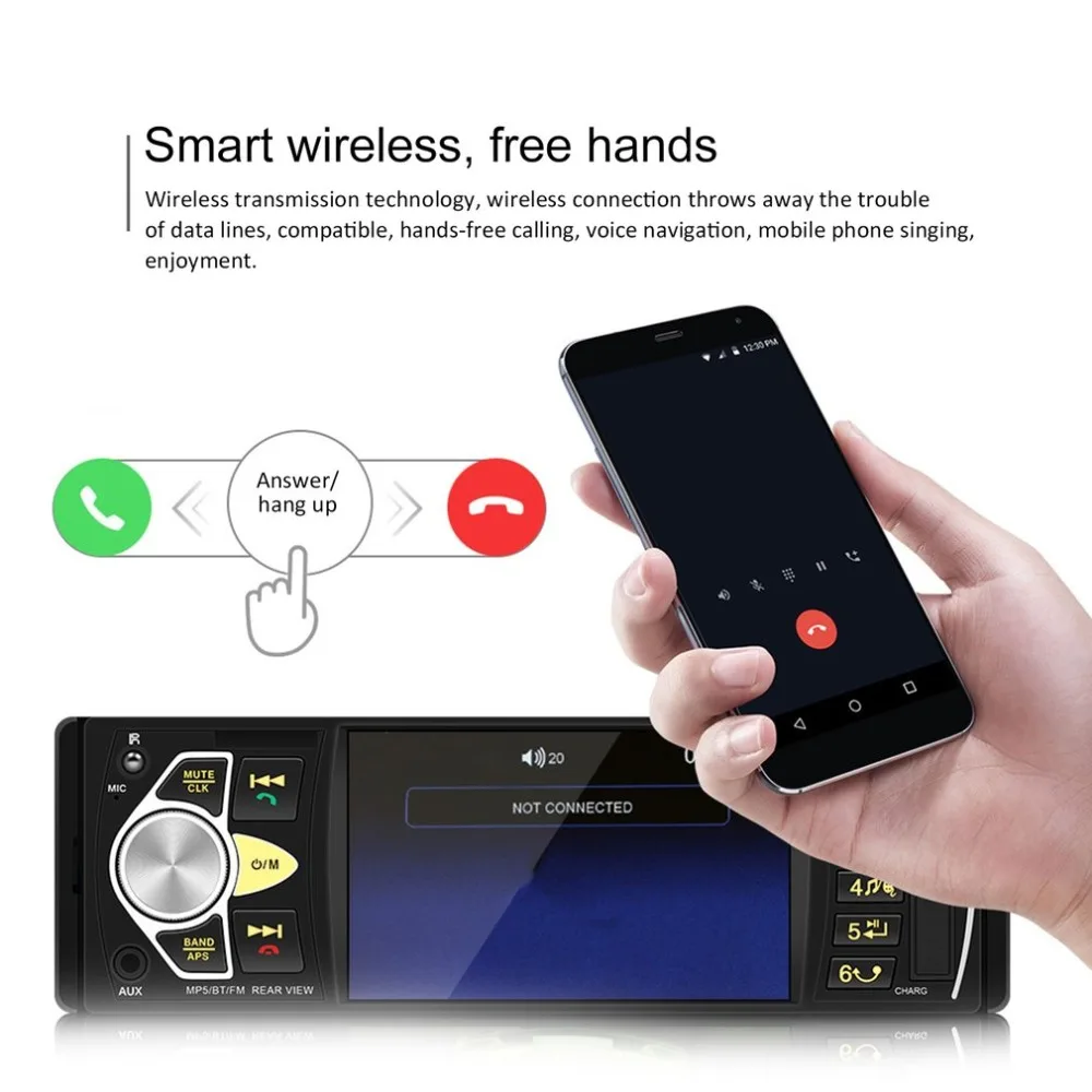 4022D 4,1 дюймов высокой четкости цветной экран Hands-Free автомобильный Mp5 плеер карта U диск радио Реверсивный Автомобильный плеер