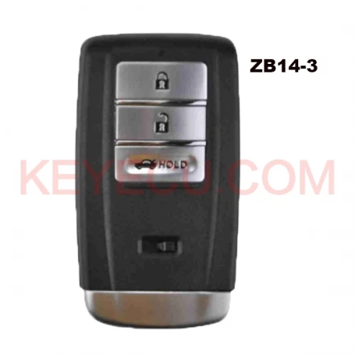 

KEYECU KEYDIY Universal 3 Buttons Smart Key for KD-X2 Car Key Remote Replacement Fit for More than 2000 Models ZB14-3
