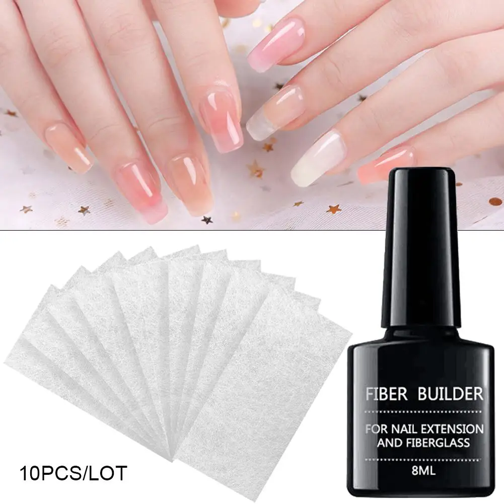 10 шт. шелковая обертка из стекловолокна для наращивания ногтей|Форма ногтей| |