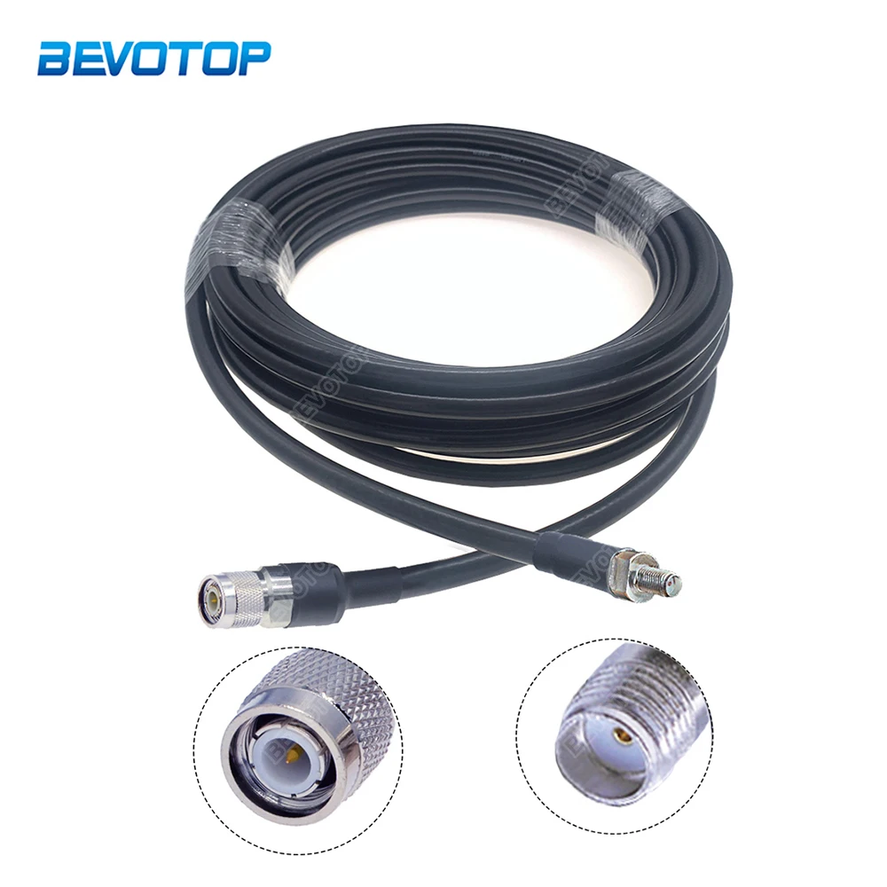 

TNC Male to SMA Female Jack Low Loss LMR400 Cable 50-7 Pigtail RF Coaxial Cables 50 Ohm Extension Cord Jumper Adapter BEVOTOP