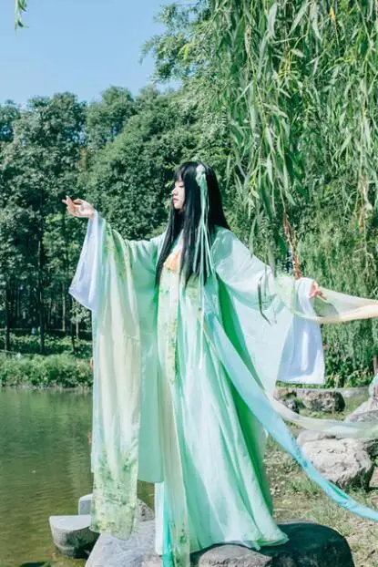 Традиционная одежда hanfu для косплея, женское платье императрицы древней династии Тан, красный, белый, желтый, для женщин, Древний китайский