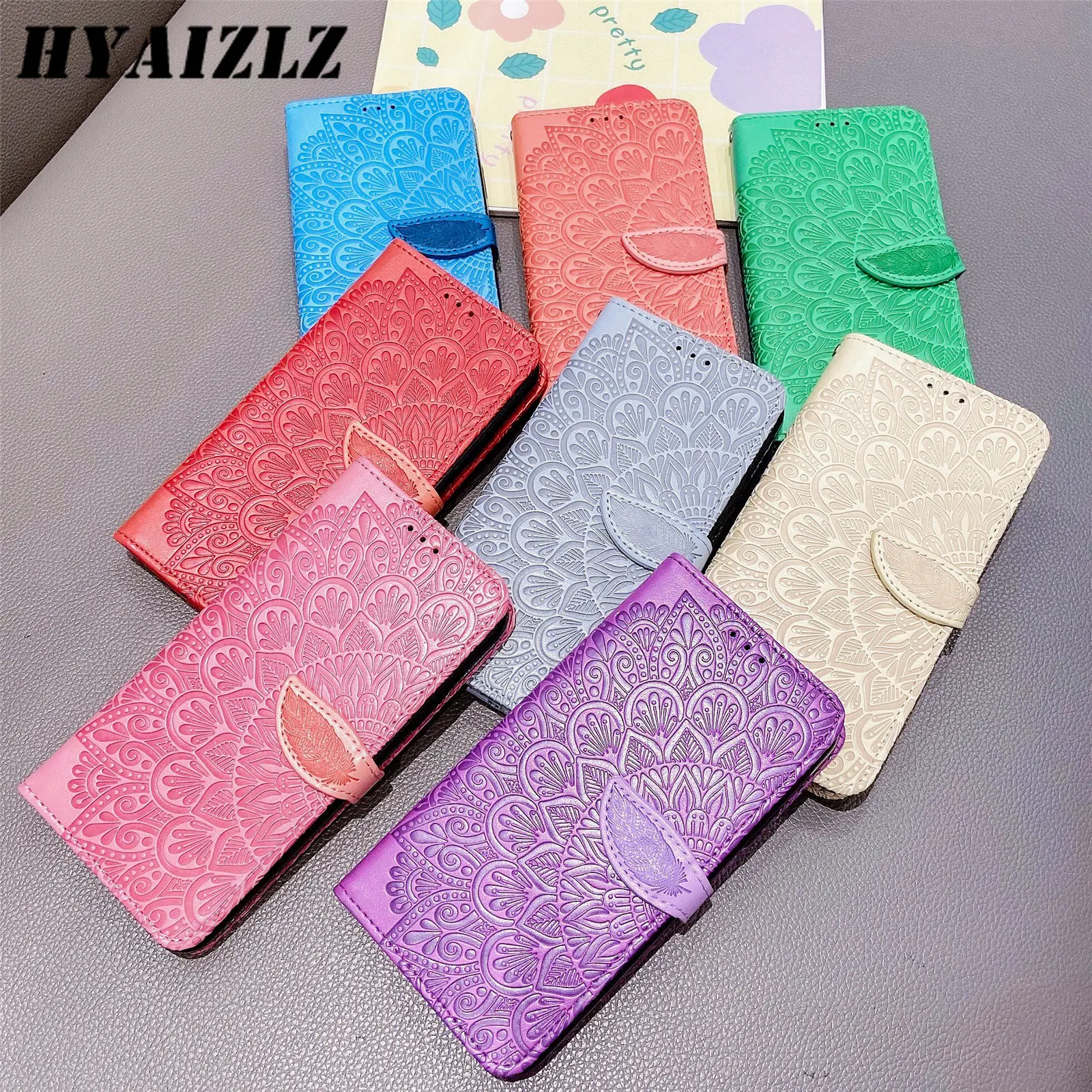 

3d Embossed Case for iPhone 12 Mini 11 Pro Max XS XR SE 2020 7 8 Plus Leather Flip Cover Stand Wallet Card Solt Protective Funda