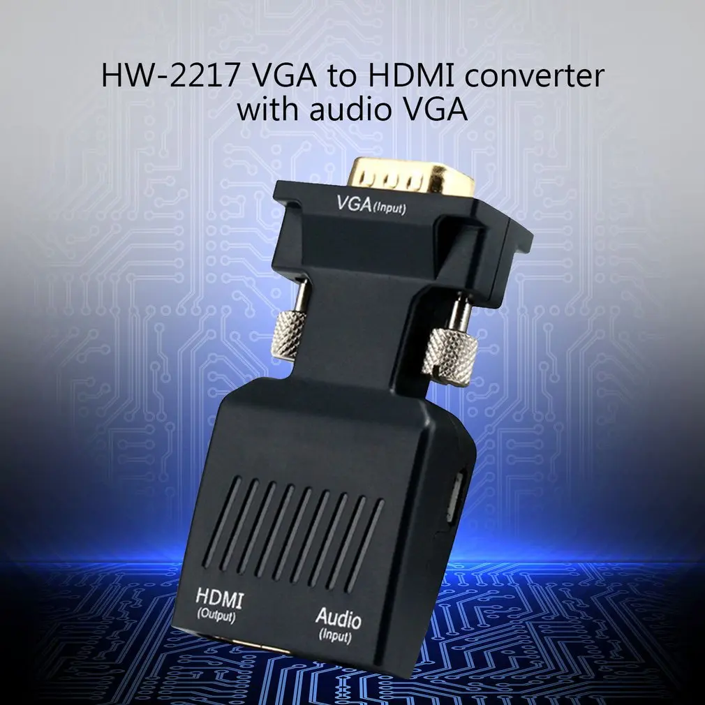 VGA мужчина к HDMI Женский конвертер с аудио-адаптером кабели 1080P для HDTV монитор проектор ПК PS3