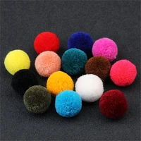 50pcs 15 colors big round pom poms plush fabric velvet ball beads 20mm fit earring hair clip diy jewelry making findings