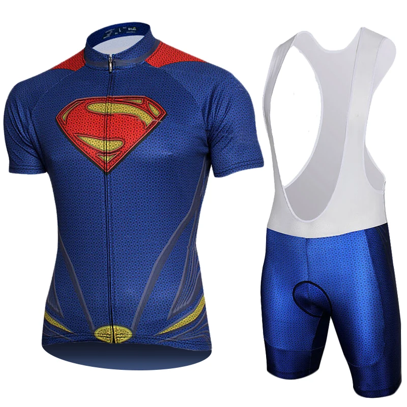 Комплект одежды для велоспорта Мстители Marvel Superhero Superman Супермен Pro | Спорт и