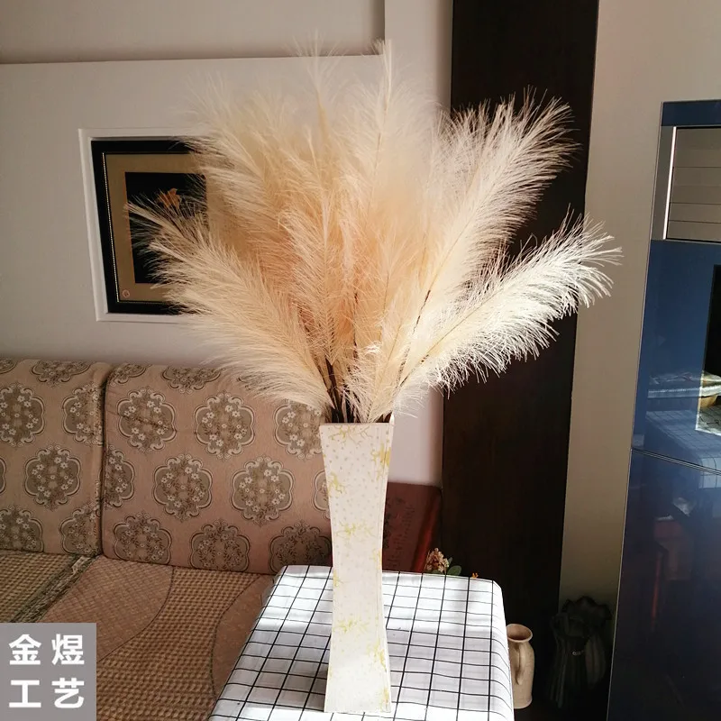 Искусственный цветок камышовый букет Длинные ветки 10 цветов искусственные цветы