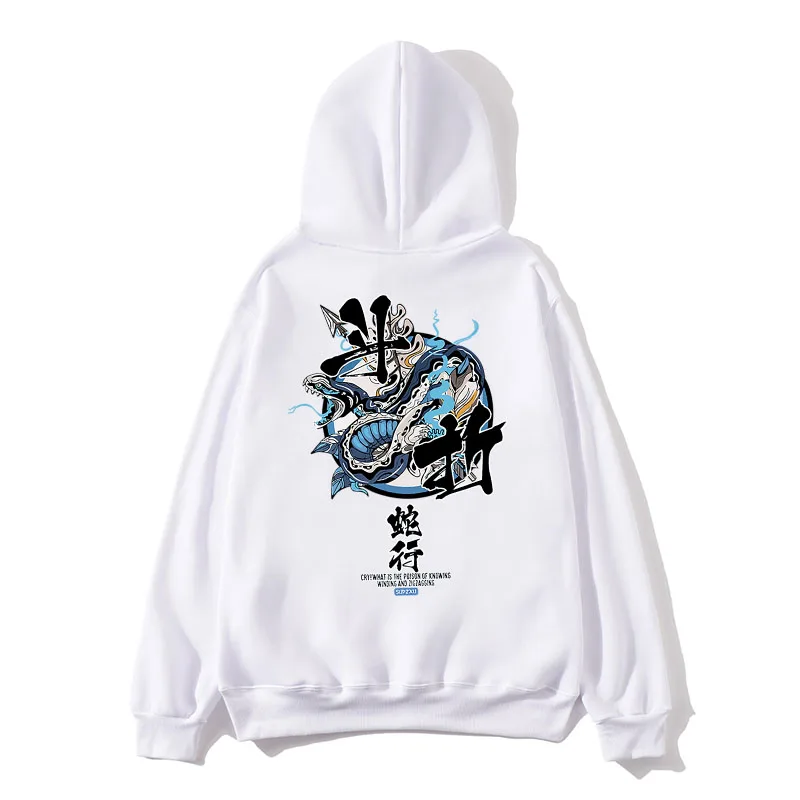 

100%COTTON2XL Fashion Harajuku Hoodie Sweatshirt Mens Casual Black Hip Hop Japan Print Streetwear
