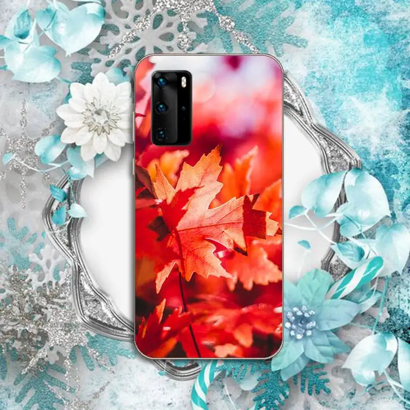 

Autumn yellow falling leaves maples Phone Case Transparent for Huawei P honor 8 10i 20 30 40 smart 2019