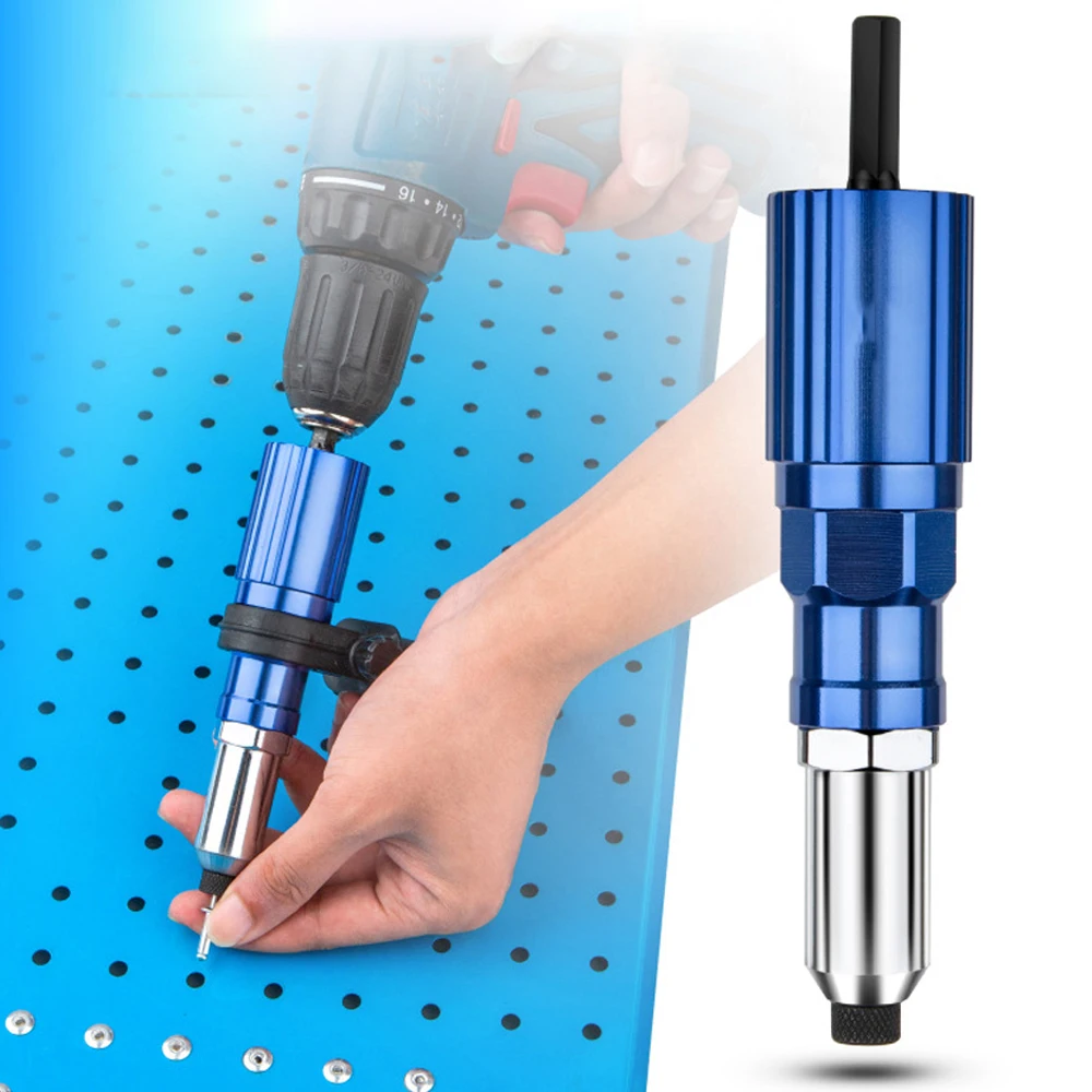 

Заклепочный пистолет, адаптер для электродрели, беспроводная заклепочка с гаечным ключом, заклепки из 100 шт., 3/32 дюйма, 1/8 дюйма, 5/32 дюйма, 3/16 д...