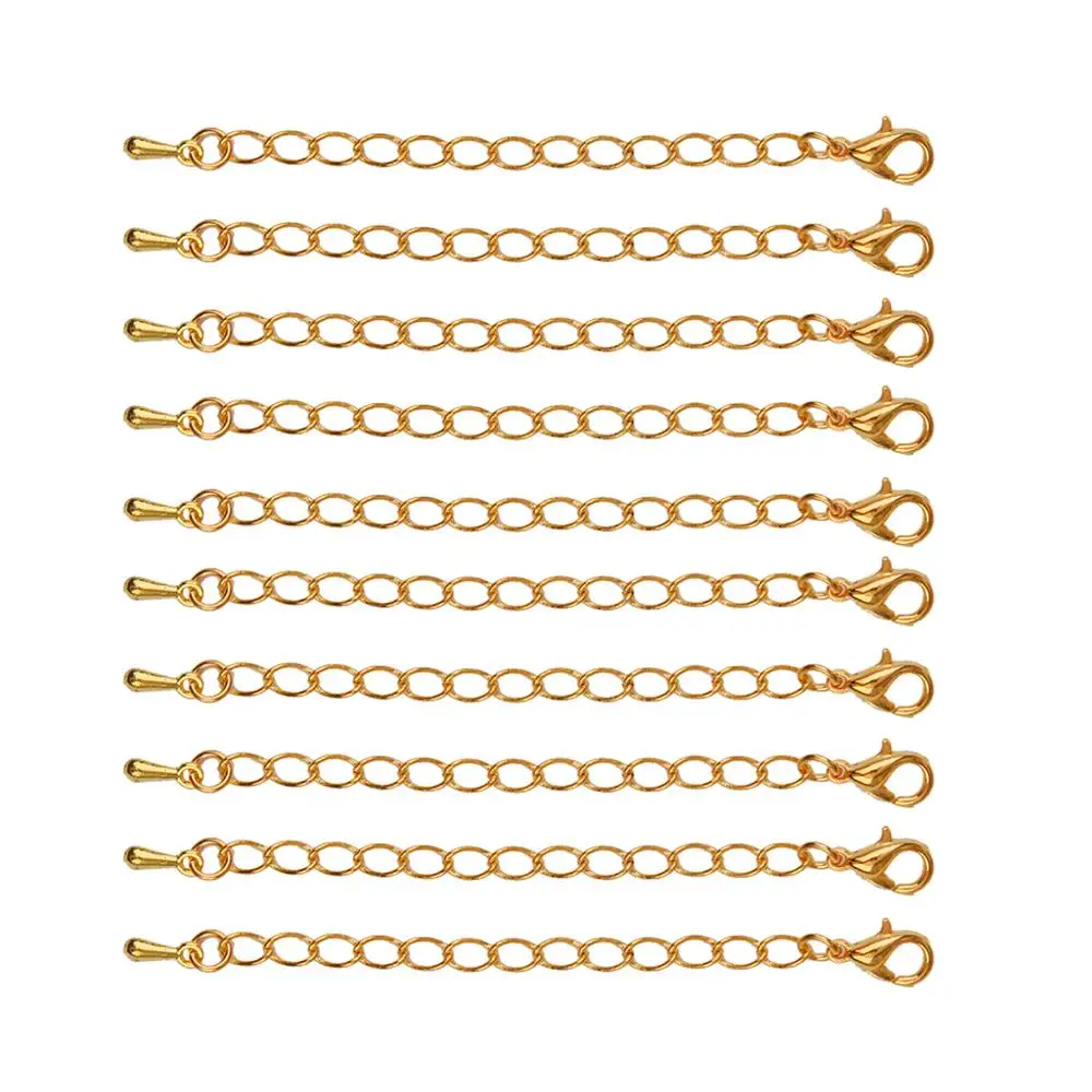 Оптовая продажа 6 см удлинительная цепочка с застежкой Лобстер в форме капли