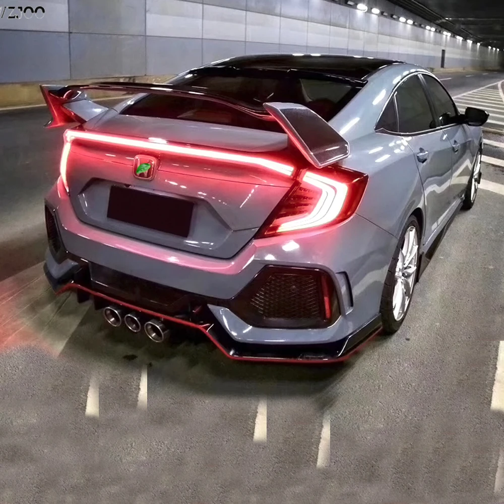 Автомобильный стиль подходит для 2016-2020 Honda Civic 10 поколения TR передняя губа +