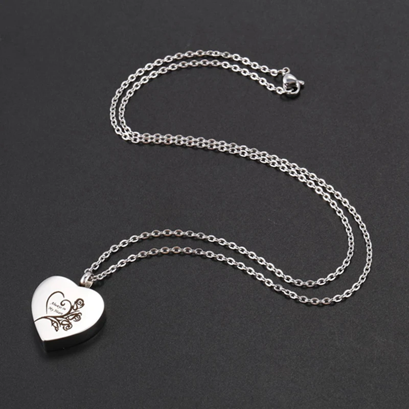 Кремации &quotвсегда в моем сердце урна ожерелье с кулоном форме сердца Мемориал&quot