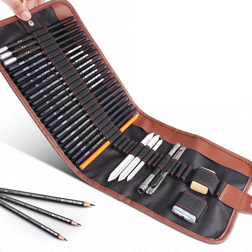 

Art Supplies 30 Piece Drawing and Sketching Pencil for Beginners Includes Graphite Pencils Charcoal Pencils Erasers & Sharpeners