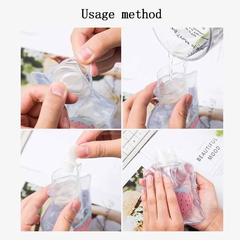 Hifuar милые бутылки для горячей воды мини прозрачный ПВХ ручная Теплая бутылка