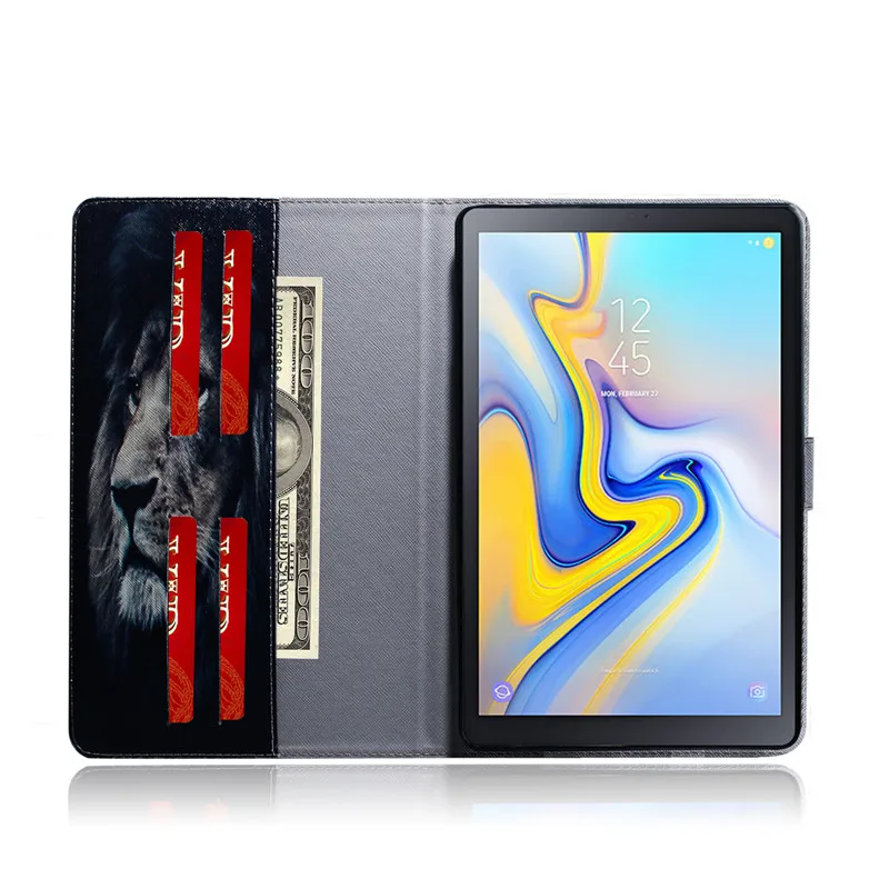 Модный кожаный чехол для планшета с изображением тигра льва панды Samsung Galaxy Tab A A2