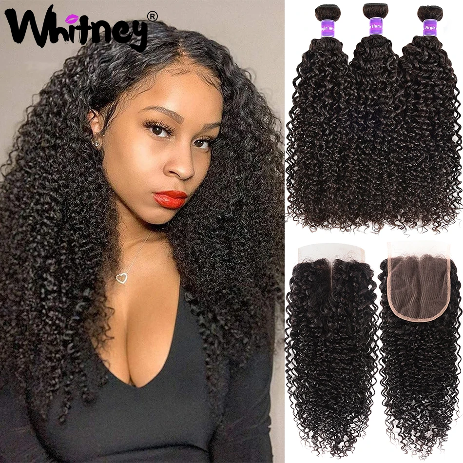 

Перуанские курчавые вьющиеся волосы, пучки с фронтальными вьющимися человеческими волосами, пучки с застежкой, Прозрачная Кружевная перед...