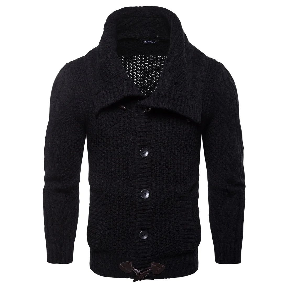 New Black Men's Sweaters Autumn Winter Warm Cashmere Wool Cardigan Sweaters Man Casual Male Sweater  Clothes