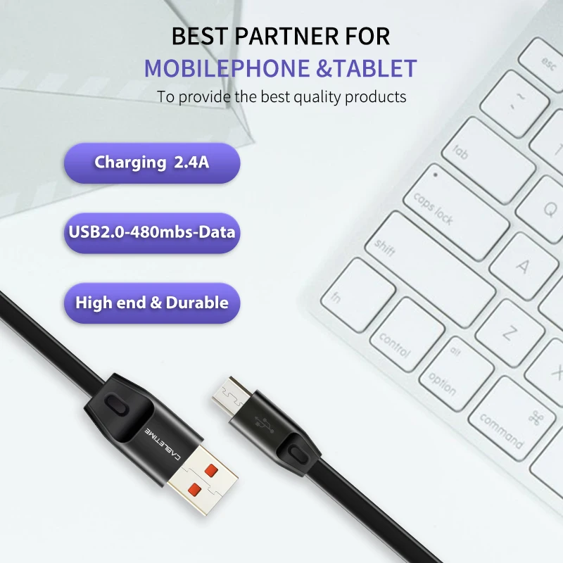 Кабель Micro USB Cabletime USB-кабель для Samsung Xiaomi Android USB-шнур 2 4 А зарядное устройство usb N150 |