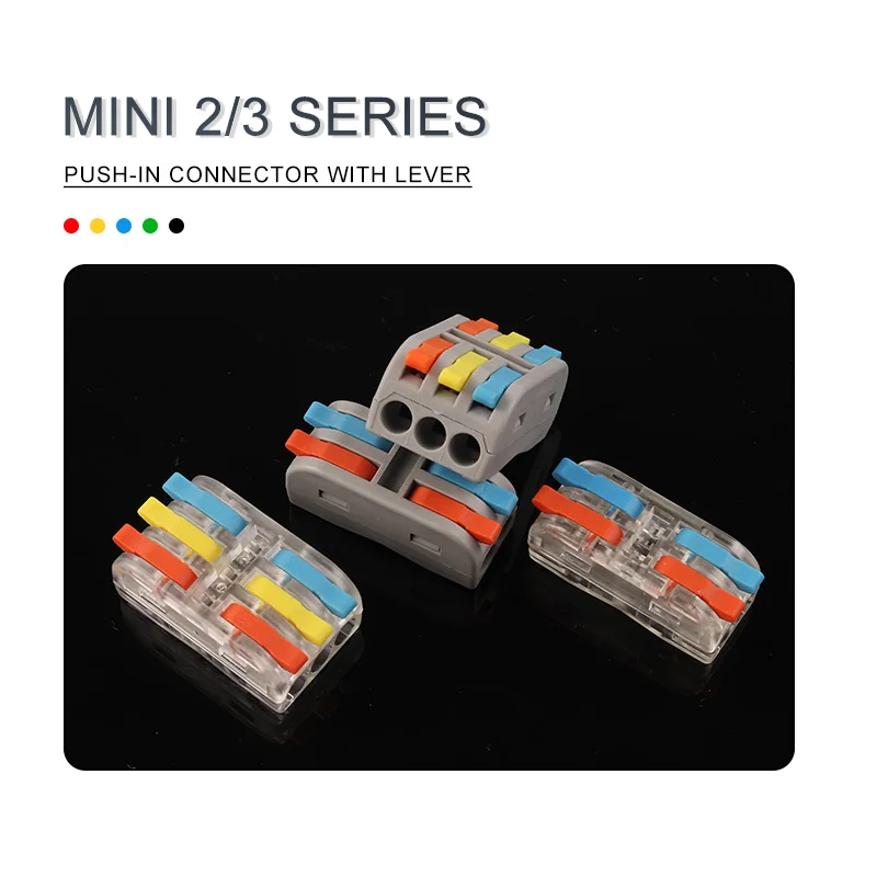 10 шт Мини Быстрые соединители проводов 222 SPL клеммный блок 2 3 Pin проводниковый
