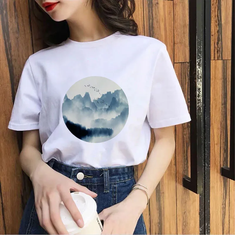 

Футболка женская, с круглым вырезом и коротким рукавом, большого размера, лето 2021