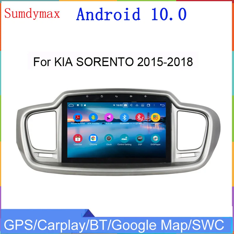 

Автомобильный радиоприемник 4 + 128G android 10 для KIA sorento 2015-2019, автомобильный мультимедийный плеер с gps-навигацией, аудио стерео Carplay, автомобильно...