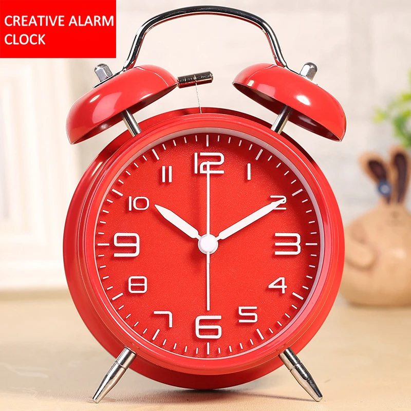 

4 Inch Creative Cute Mini Metal Small Alarm Clock Electronic Small Alarm Clock