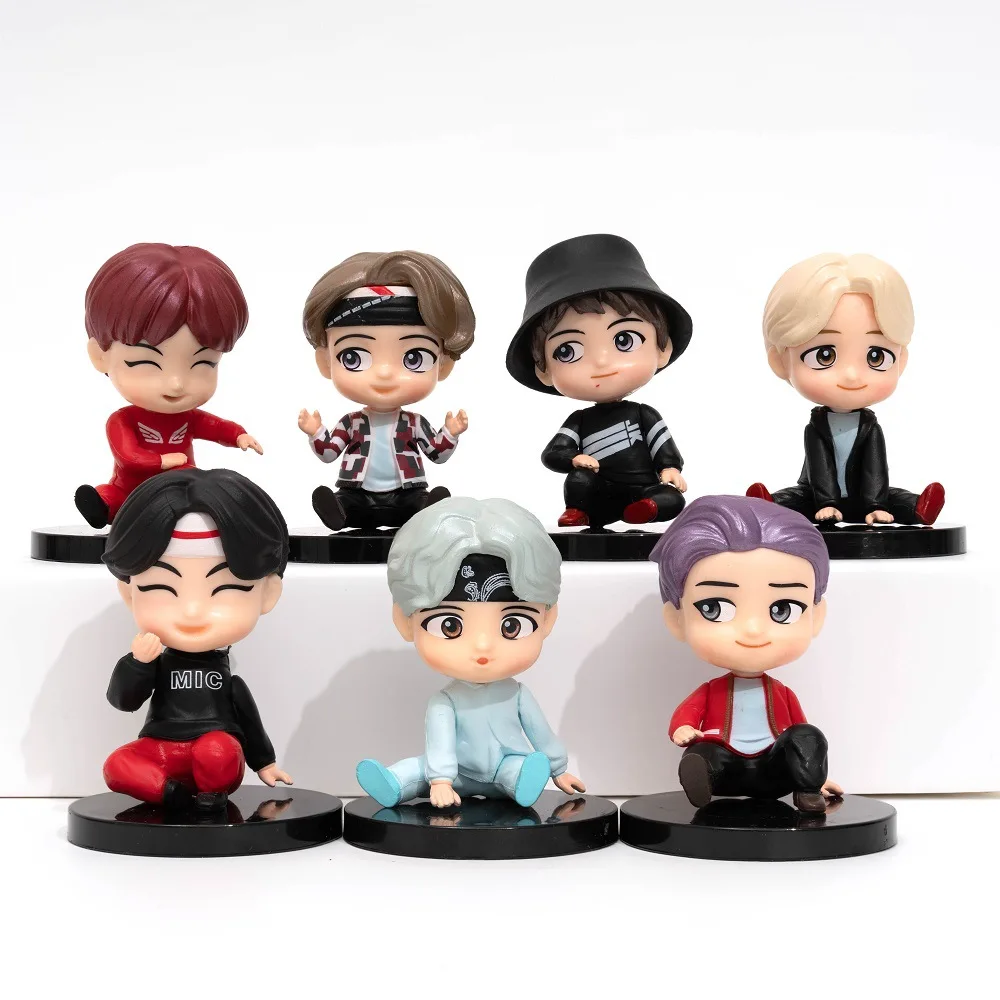 Bangtan Boy Group кукла модель милый аниме персонаж KPOP звезда кудол Мини фигурки подарок