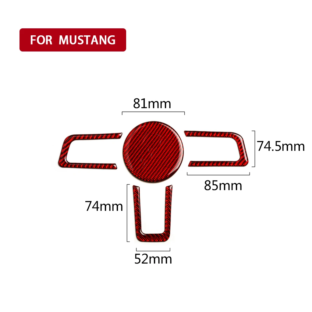 Аксессуары для руля с отделкой из красного углеродного волокна декоративные