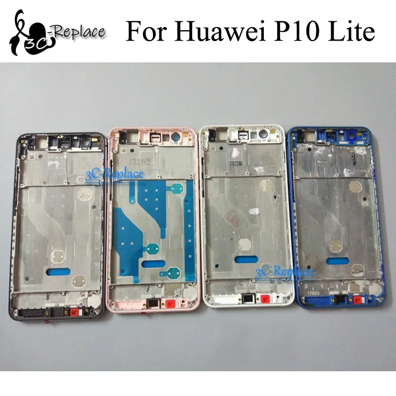 Для Huawei P10 Lite P10Lite WAS-L22 WAS-L03 WAS-LX3 передняя часть корпуса шасси пластина ЖК-дисплея