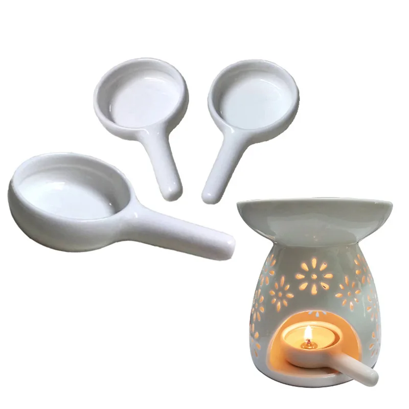 

Ceramic Candle tray for Wholesale aromatherapy Furnace Tower Incense tray with handle small tray for placing candles