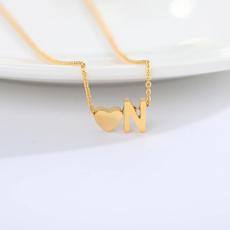 Initial Pendants Gold Necklaces Fashion Letters Necklace Name Jewelry Women Men Accessories Girlfriend Lover Couple Gift | Украшения и