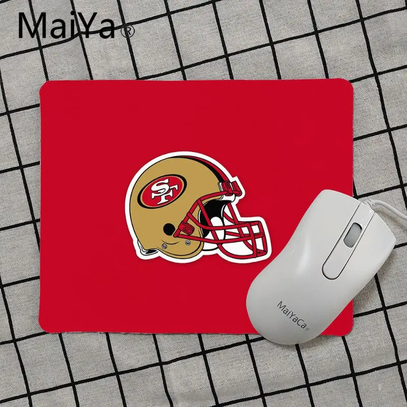 No Lock Edge25x29cm Maiya Высокое качество Сан-Франсиско 49ers уникальная настольная панель коврик для игровой мыши Гладкий блокнот для письма настольных компьютеров мат игровой коврик для мыши - Цвет: No Lock Edge25x29cm