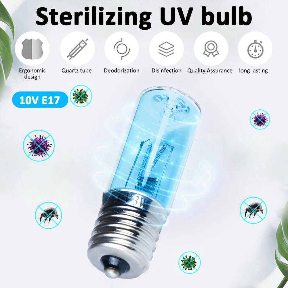 10V E17 Uvc ультрафиолетового излучения Uv светильник трубки лампы 3w дезинфекции